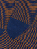 Calze corte uomo cotone blu righine bicolore - Gallo 1927 - Official Online Shop