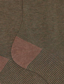 Calze corte uomo cotone beige righine bicolore - Gallo 1927 - Official Online Shop