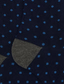 Calze lunghe uomo cotone blu fantasia pois - Gallo 1927 - Official Online Shop