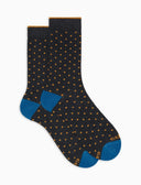 Calze corte uomo cotone grigio fantasia pois - Gallo 1927 - Official Online Shop