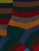 Calze corte uomo cotone verde righe pari - Gallo 1927 - Official Online Shop