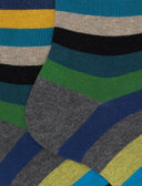 Calze corte uomo cotone grigio righe pari - Gallo 1927 - Official Online Shop