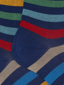 Kurze Herrensocken Baumwolle Ringel marineblau