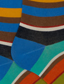 Calze lunghe uomo cotone righe multicolor azzurro - Gallo 1927 - Official Online Shop