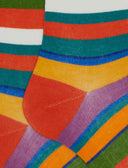 Calze lunghe uomo cotone righe multicolor arancio - Gallo 1927 - Official Online Shop