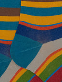 Calze lunghe uomo cotone righe multicolor azzurro - Gallo 1927 - Official Online Shop
