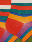 Calze corte uomo cotone righe multicolor arancio - Gallo 1927 - Official Online Shop