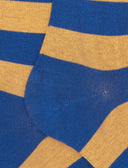 Lange Herrensocken aus warmer Baumwolle, blau, zweifarbige Streifen