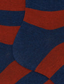 Calze corte uomo cotone arancio righe bicolore - Gallo 1927 - Official Online Shop