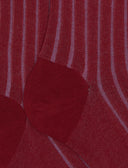 Calze lunghe uomo cotone bordò vanisé a coste larghe - Gallo 1927 - Official Online Shop