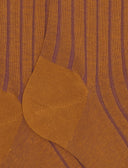 Calze lunghe uomo cotone giallo vanisé a coste larghe - Gallo 1927 - Official Online Shop