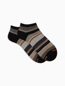 Calze fantasmini uomo cotone nero righe multicolor - Gallo 1927 - Official Online Shop