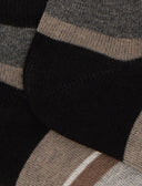 Calze fantasmini uomo cotone nero righe multicolor - Gallo 1927 - Official Online Shop