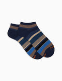 Calze fantasmini uomo cotone blu righe multicolor - Gallo 1927 - Official Online Shop