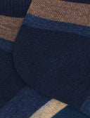 Calze fantasmini uomo cotone blu righe multicolor - Gallo 1927 - Official Online Shop