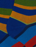 Calze lunghe uomo cotone righe multicolor blu - Gallo 1927 - Official Online Shop