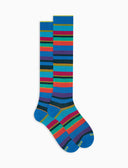 Calze lunghe uomo cotone leggero egeo righe multicolor - Gallo 1927 - Official Online Shop