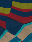 Calze lunghe uomo cotone righe multicolor blu - Gallo 1927 - Official Online Shop