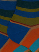 Calze corte uomo cotone righe multicolor blu - Gallo 1927 - Official Online Shop