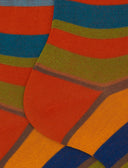 Calze corte uomo cotone righe multicolor arancio - Gallo 1927 - Official Online Shop
