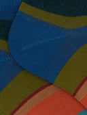 Calze fantasmini uomo cotone righe multicolor blu - Gallo 1927 - Official Online Shop