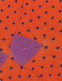 Calze lunghe uomo cotone fantasia pois arancio - Gallo 1927 - Official Online Shop