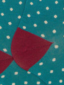 Calze lunghe uomo cotone fantasia pois verde - Gallo 1927 - Official Online Shop