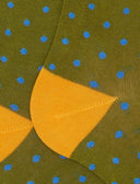 Calze lunghe uomo cotone fantasia pois verde - Gallo 1927 - Official Online Shop