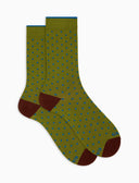 Calze corte uomo cotone fantasia pois verde - Gallo 1927 - Official Online Shop