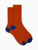 Calze corte uomo cotone fantasia pois arancio - Gallo 1927 - Official Online Shop