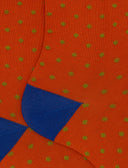 Calze corte uomo cotone fantasia pois arancio - Gallo 1927 - Official Online Shop