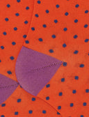 Calze corte uomo cotone fantasia pois arancio - Gallo 1927 - Official Online Shop