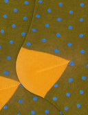 Calze corte uomo cotone fantasia pois verde - Gallo 1927 - Official Online Shop