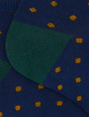 Calze fantasmini uomo cotone fantasia pois blu - Gallo 1927 - Official Online Shop