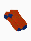 Calze fantasmini uomo cotone fantasia pois arancio - Gallo 1927 - Official Online Shop
