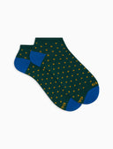 Calze fantasmini uomo cotone fantasia pois verde - Gallo 1927 - Official Online Shop