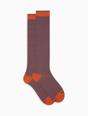Calze lunghe uomo cotone righe windsor arancio - Gallo 1927 - Official Online Shop
