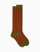 Calze lunghe uomo cotone righe windsor verde - Gallo 1927 - Official Online Shop