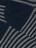 Calze fantasmini uomo cotone leggero oltremare/pietra righe windsor - Gallo 1927 - Official Online Shop