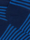 Calze fantasmini uomo cotone leggero royal/pervinca righe windsor - Gallo 1927 - Official Online Shop