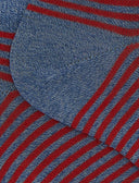 Calze fantasmini uomo cotone righe windsor azzurro - Gallo 1927 - Official Online Shop