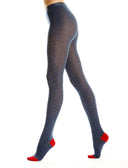 Collant donna cotone blu fantasia pois - Gallo 1927 - Official Online Shop