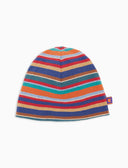 Calotta unisex pile azzurro righe multicolor