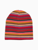 Berretto reversibile unisex pile bordò righe multicolor - Gallo 1927 - Official Online Shop