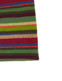 Berretto reversibile unisex pile verde righe multicolor - Gallo 1927 - Official Online Shop