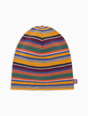 Gorro reversible unisex de forro polar amarillo con rayas Multicolor