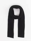 Sciarpa unisex lana, seta e cashmere nero tinta unita - Gallo 1927 - Official Online Shop