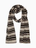 Sciarpa unisex pile nero righe multicolor - Gallo 1927 - Official Online Shop