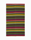 Sciarpa unisex pile verde righe multicolor - Gallo 1927 - Official Online Shop