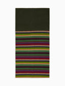 Scaldacollo unisex pile verde righe multicolor - Gallo 1927 - Official Online Shop